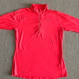Nike Hot Pink Running 1/4 Zip Shirt